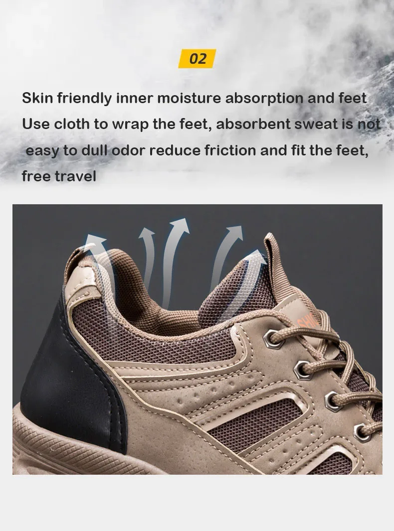 Description Picture 5 of itemOulylan Men Shoes Breathable Non Slip Outdoor Hiking Shoes Mountain Climbing Sport Male Hunting Trekking Sneaker for Men