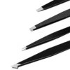 4Pcs Tweezers Professional Stainless Steel Tweezers Eyebrows Make Up Great Precision Facial Hair Splinter Ingrown Hair Removal 6