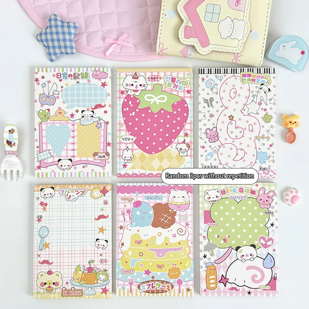 Cartoon-Inspired Cute Memo Pad - 50 Sheets, Ins Style Student Notebook