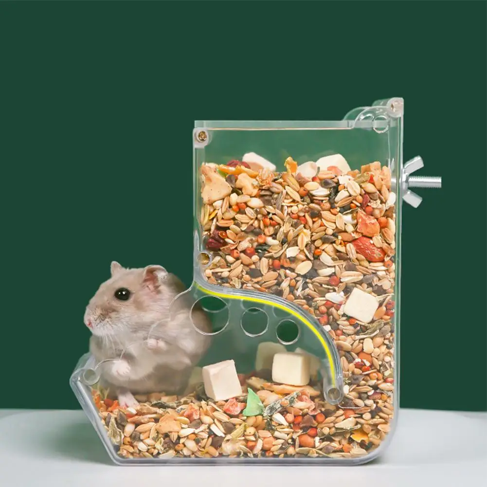 Pet Clear Automatic Feeder Food Dispenser Food Bowl Container For Hamster Chinchilla Rabbit Golden Bear pet food feeder cat food dispenser