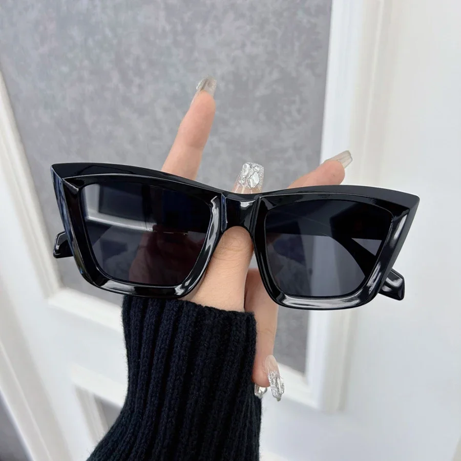 Retro quadratische Sonnenbrille Frauen Männer Mode Vintage Sonnenbrille weibliche männliche Marke Designer Spiegel Punk Shades Oculos de Sol – Detail 4