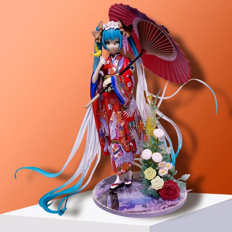 22CM Boxed Anime Kimono Stronger Miku girly girl Kawaii Beautiful Statue  Figure Toys Birthday Hatsune Miku Gift - AliExpress