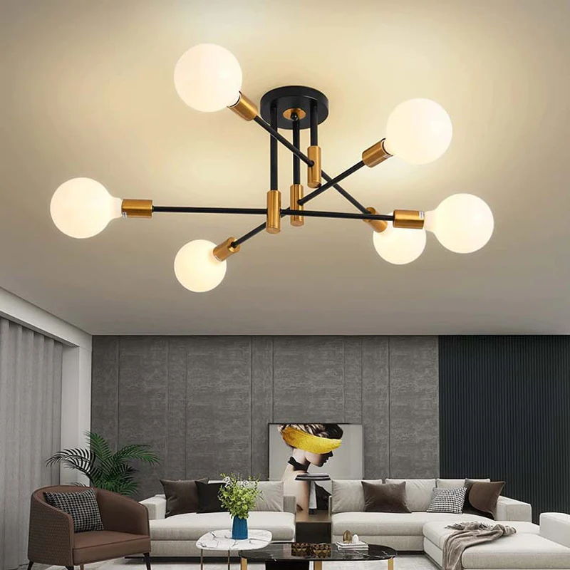 

Modern Nordic Sputnik Chandeliers Led Lamp Home Lighting Indoor Fixtures Pendant Ceiling living room, bedroom, study etc