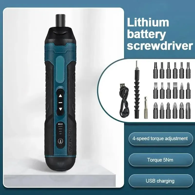 Mini Cordless Electric Screwdriver 1300mah Rechargeable Adjustment Power Drill Multi-function Disassembly Torque Repair Tools 5