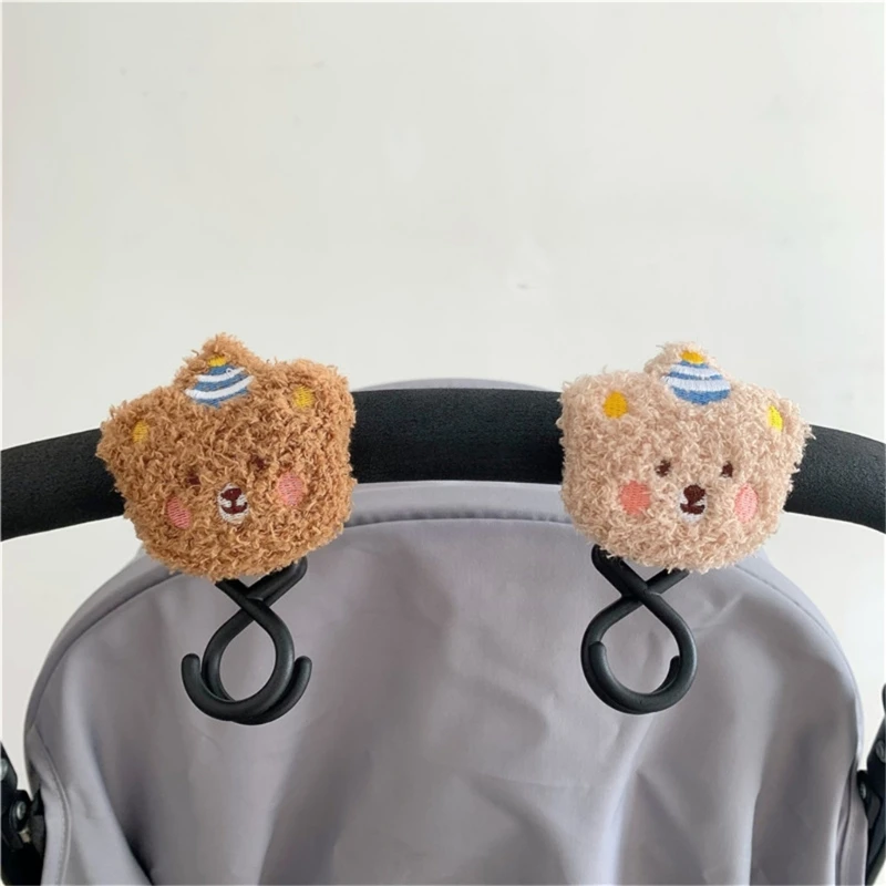 

Plush Bear Baby Stroller Hook Bags Hanging Hook Cute-design Hook Durable