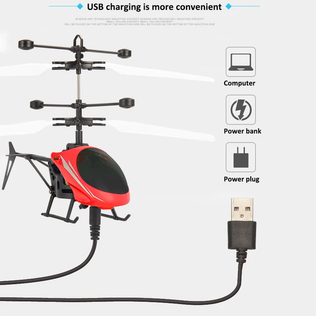 2022 New RC Helicopter Smart Induction USB Charging High Toughness Aircraft Toy For Boys Girls Kids 6