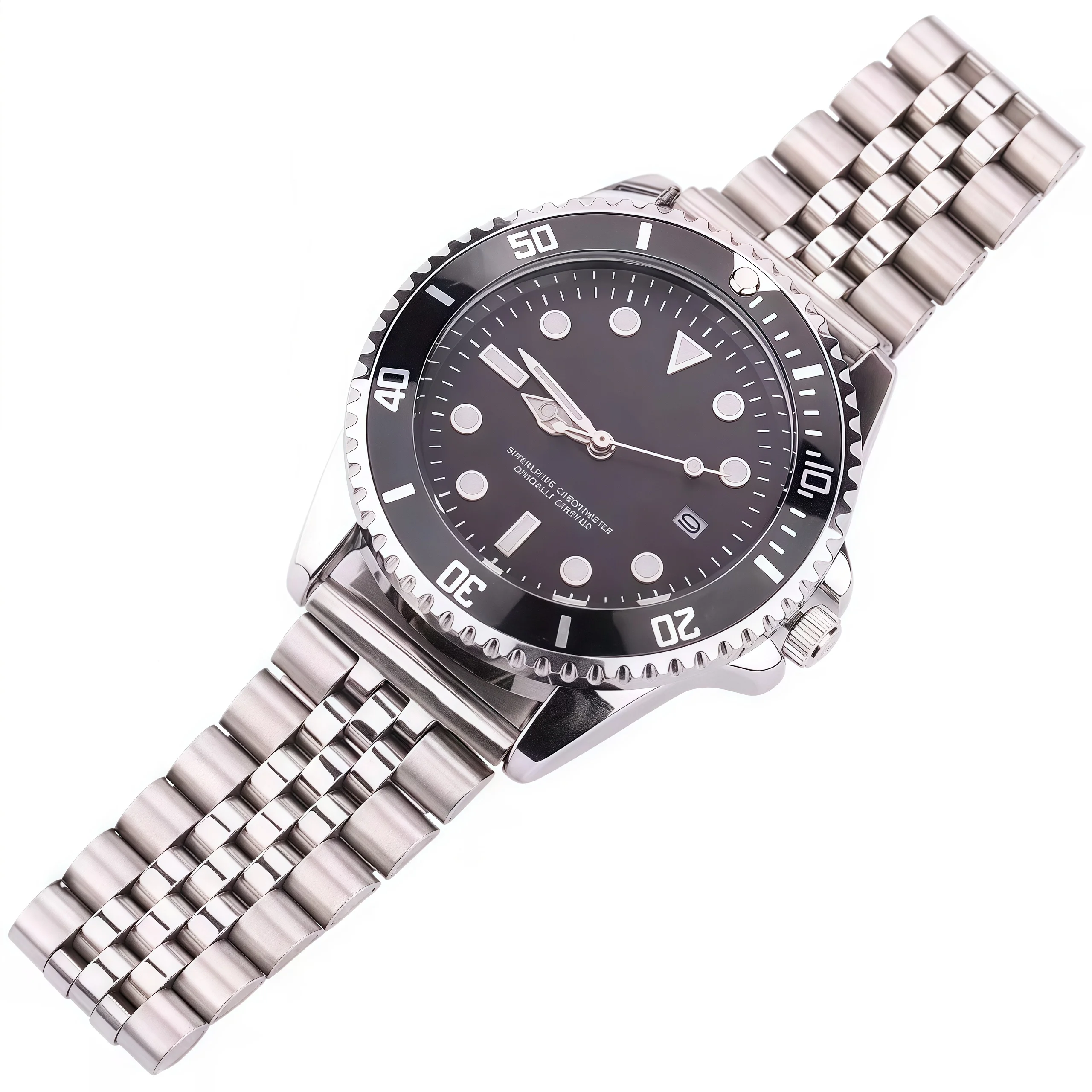 Sleek Silver Stainless Steel Watch Strap - Premium Solid Metal Bracelet