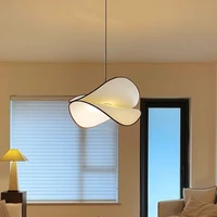 Lampe en tissu Wine--Sabi, lustre rétro, style français, chambre à coucher, vent ancien, famille d'accueil, restaurant, salon, crème 3