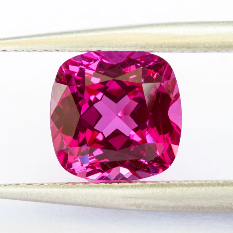 Lab Grown Sapphire Cushion Shape Hot Pink VVS1 Charms Gemstone  Advanced Charms Jewelry Rings Earrings Making Certificate