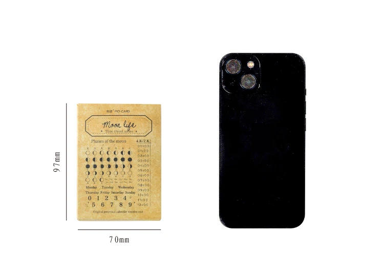 Yoofun Stempelset Woche Monat Mondphasen Collage Journal Scrapbooking Siegel Set Erstellen Sie Holzstempel Panner Tagebuch DIY Siegel – Detail 15