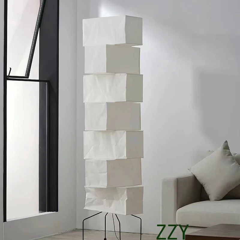 아카리 라이스 페이퍼 플로어 램프, 야마구치 와비 사비 노구치 용 스탠딩 조명, 거실 소파, 사무실 장식