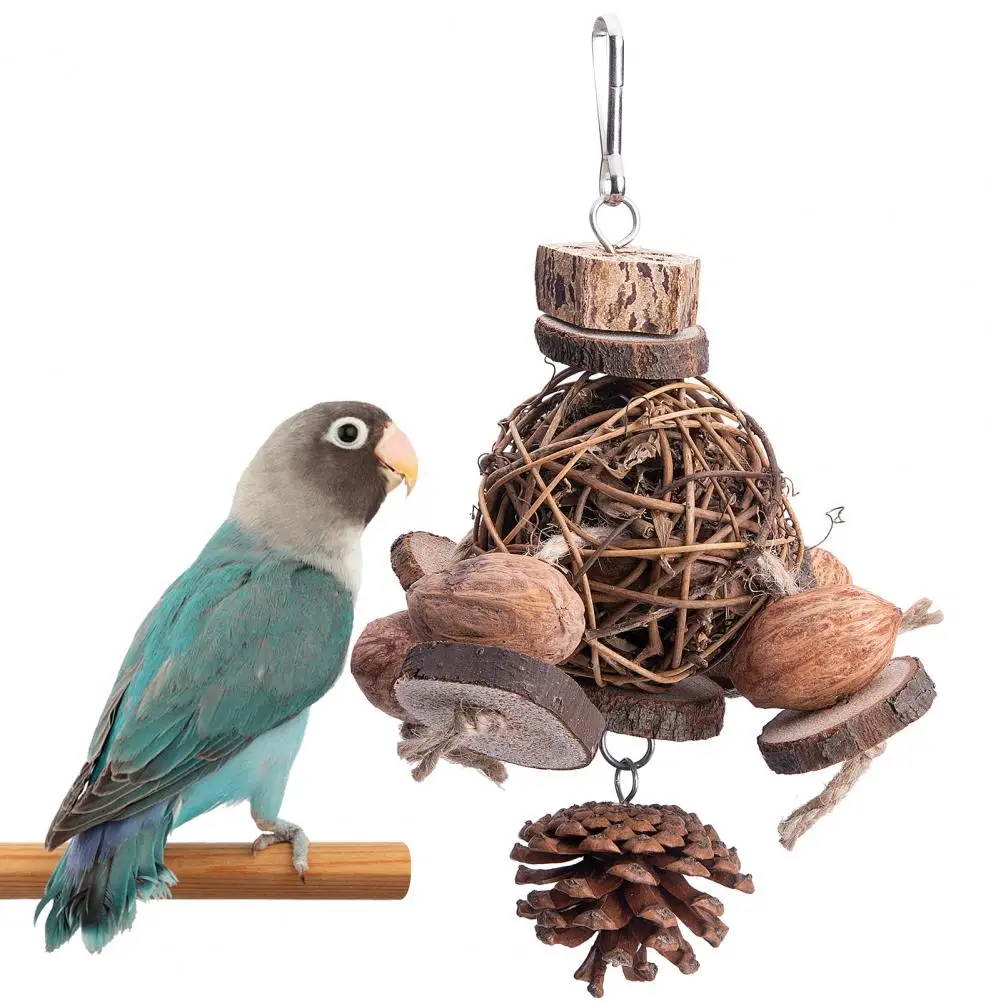 Parrot Toy Teeth Grinding Pet Bird Toy Bite Resistant Pet Bird Chew Hanging Pendant