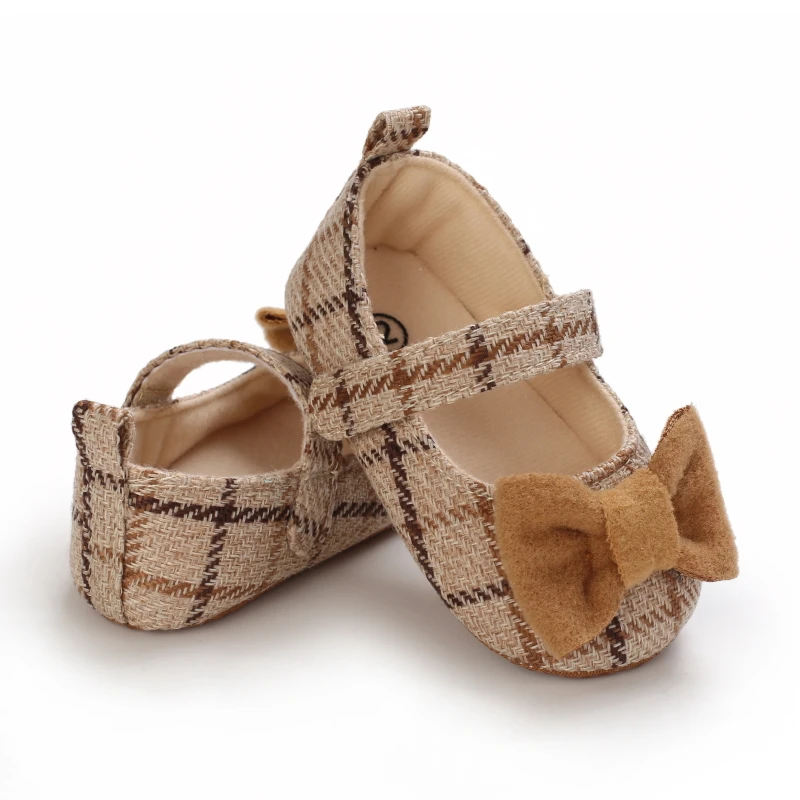Girl Baby Princess Shoes Preschool Children's Anti slip Flat Bottom Soft Sole Cotton Baby Bed Shoes Cute Bow Baby Walking Shoes 4