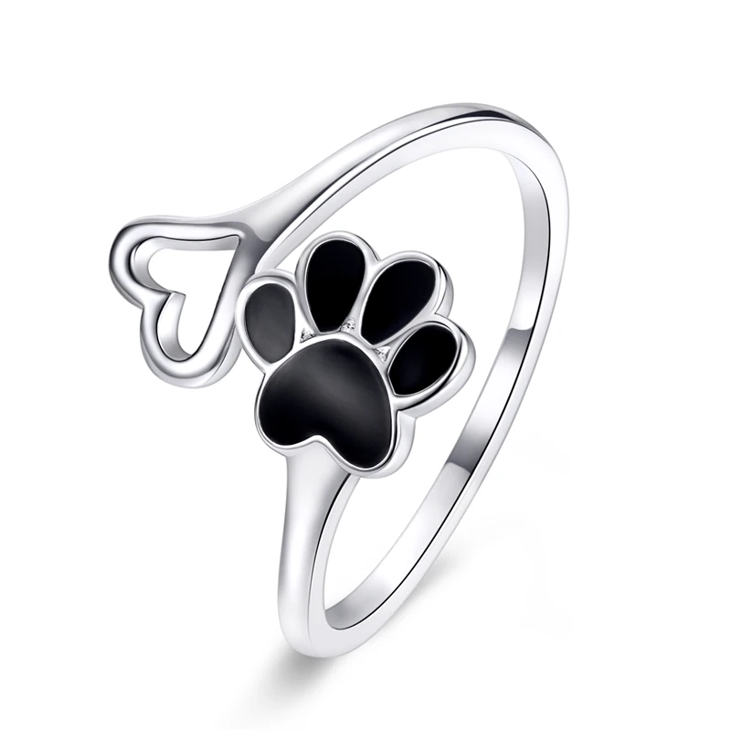 Elegant Adjustable Sterling Silver Zircon Open Ring