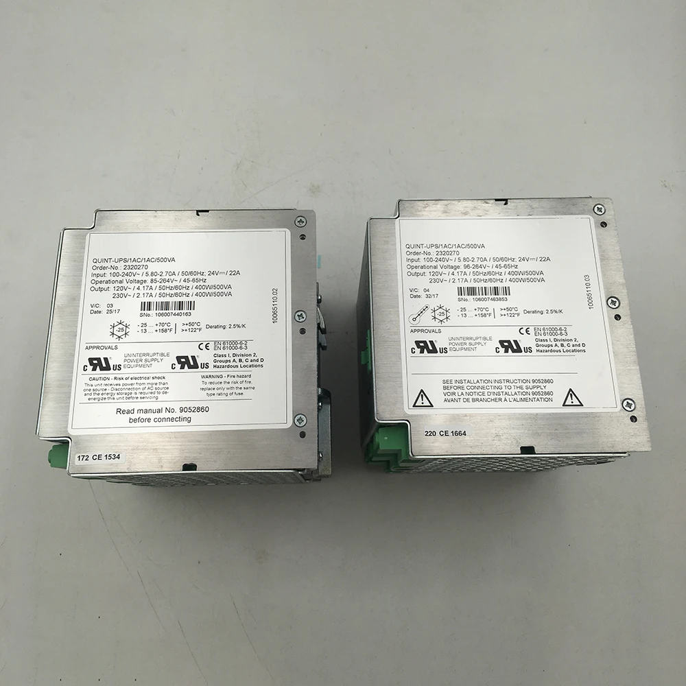 Power Supply For Phoenix QUINT-UPS/1AC/1AC/500VA 24V 230