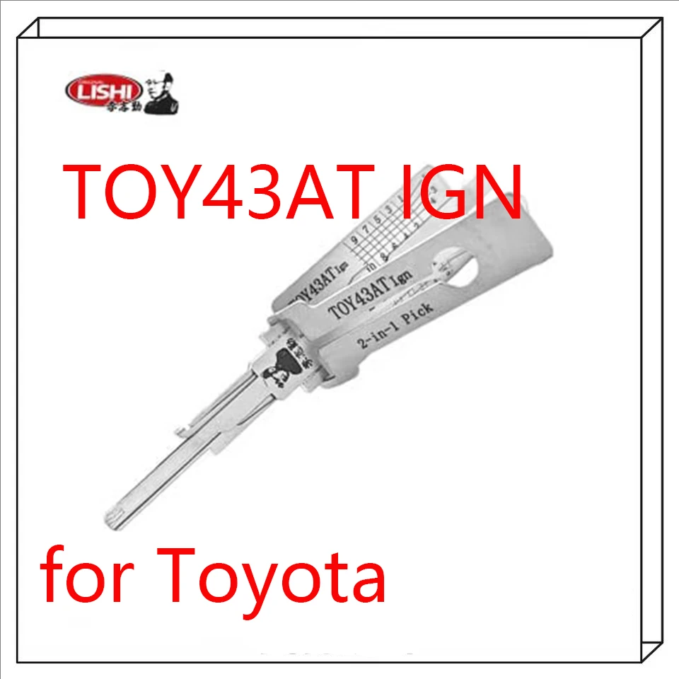 NUEVO 2026 Lishi 2 en 1: Herramienta de Cerrajería para Encendido Toyota 10-Cut TR47/TOY43AT