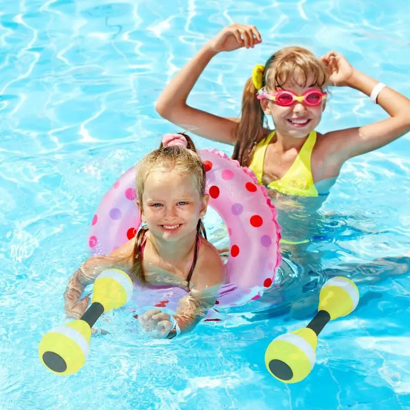 1 Pair Water Aerobics Dumbbell Aquatic EVA Barbell Aqua Fitness Arm Exercise Dumbbell Pool Swimming Yoga Exercise Equipment