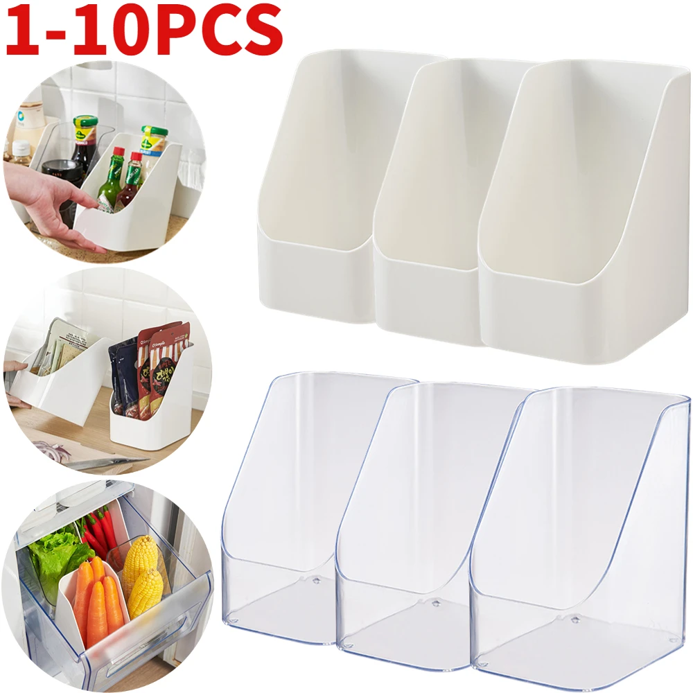 

1-10PCS Food Storage Boxes Organizer Sundries Holder Case Inclined Opening Classify Storing Plastic Dormitory Room Desktop Rack