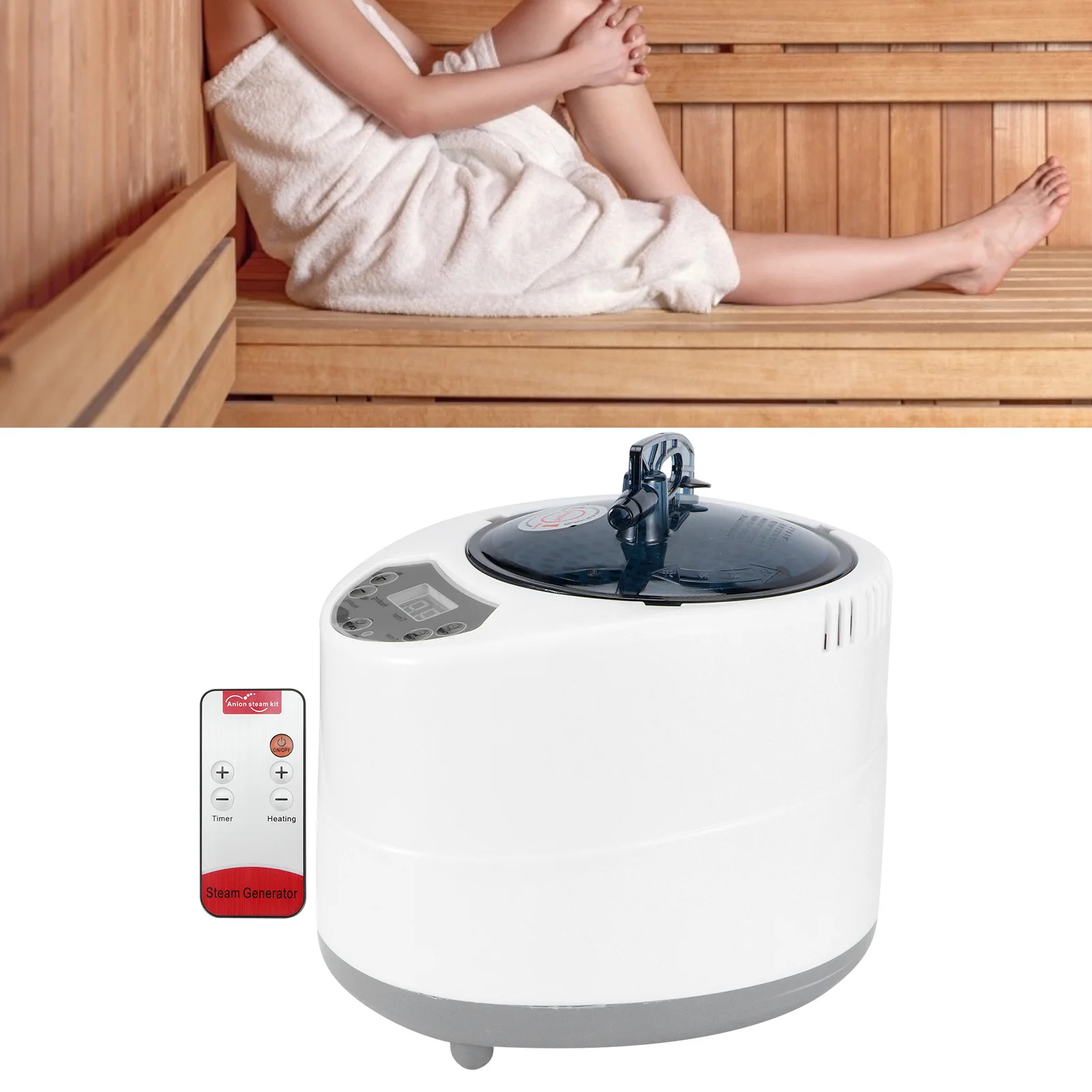 3L 1500W Spa Sauna Steam Generator for Spa Tent Body Therapy Fumigation Machine Home  Therapy EU Plug 220V 3