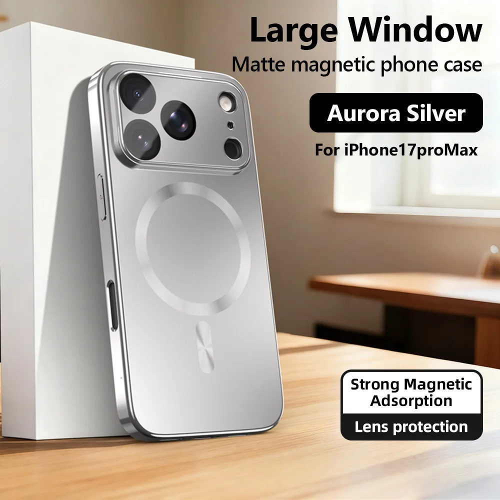 Sleek Magnetic Camera Protector Case with Anti-Smudge & Wireless Charging Compatibility