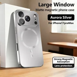 Sleek Magnetic Camera Protector Case with Anti - Smudge & Wireless Charging Compatibility - iPhone 16 (Aurora Silver)