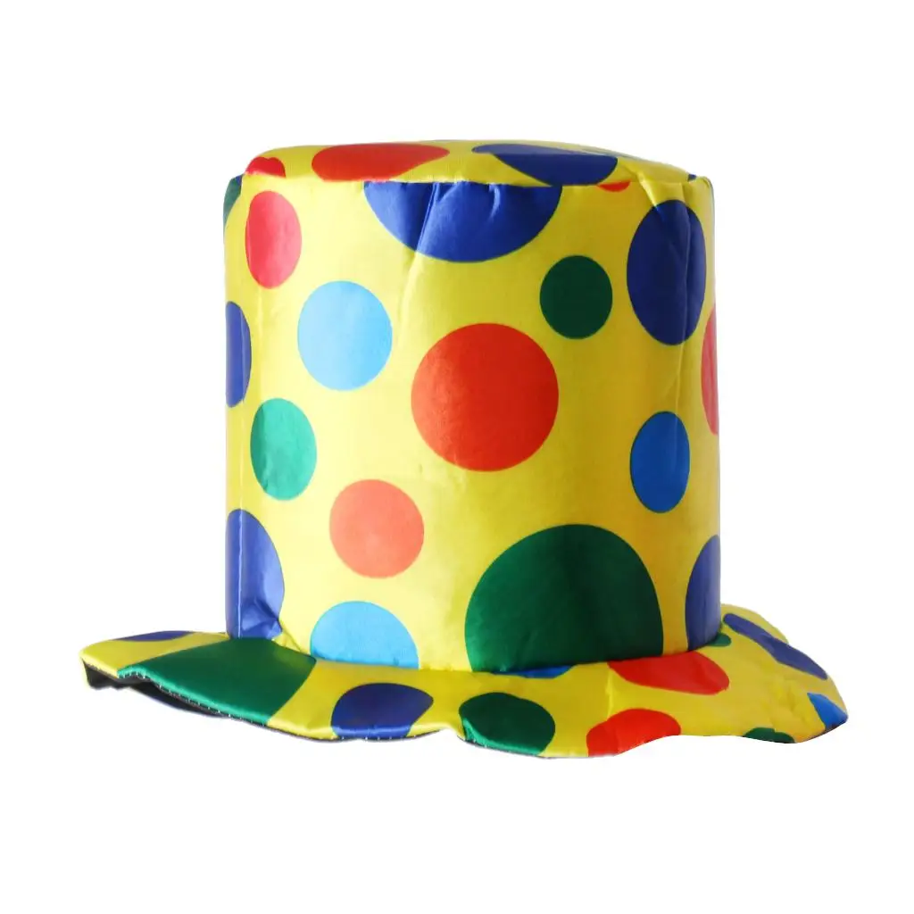 Adult Polka Dot Top Hat Clown Birthday Party Halloween Carnival Supply cosplay hat,cosplay prop accessories