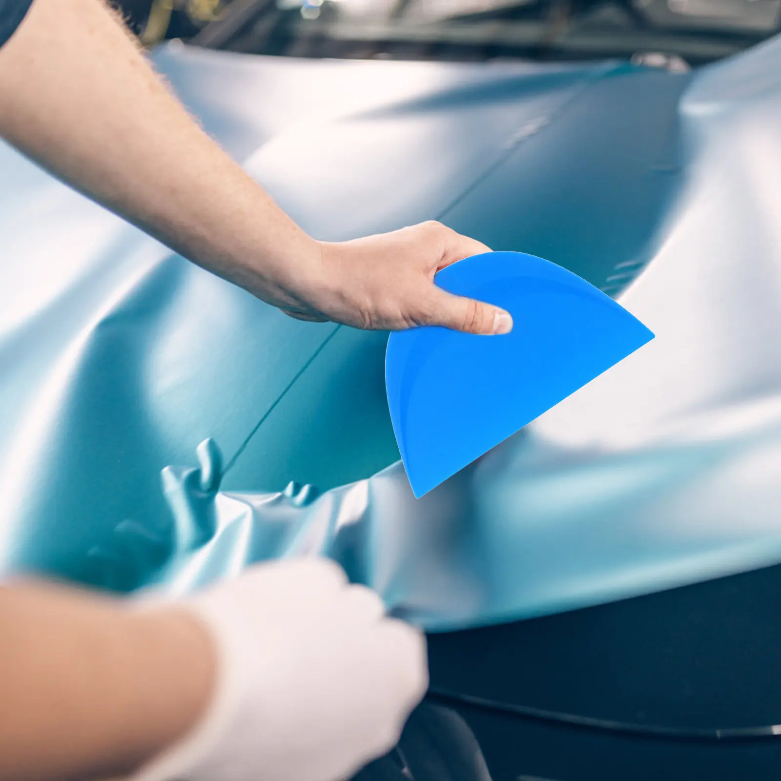 자동차 미용 도구 플라스틱 스퀴지 자동차 도장 보호 필름 설치용 투명 반원형 엣지 차량 랩핑 도구