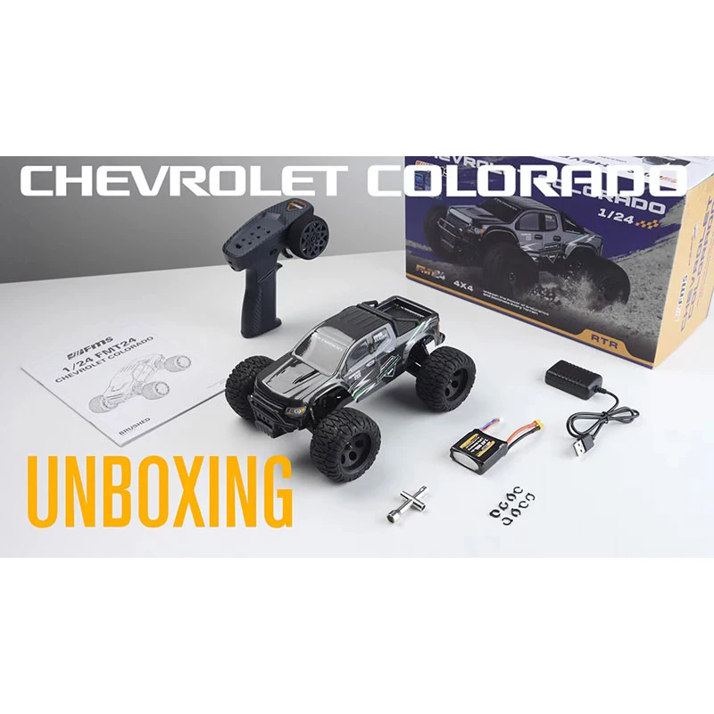 FMS FMT24 1/24 Colorado Rc Remote Control Electric 4x4 Off-Road Two Speed Wave Box High-Speed Model Car Toy 2