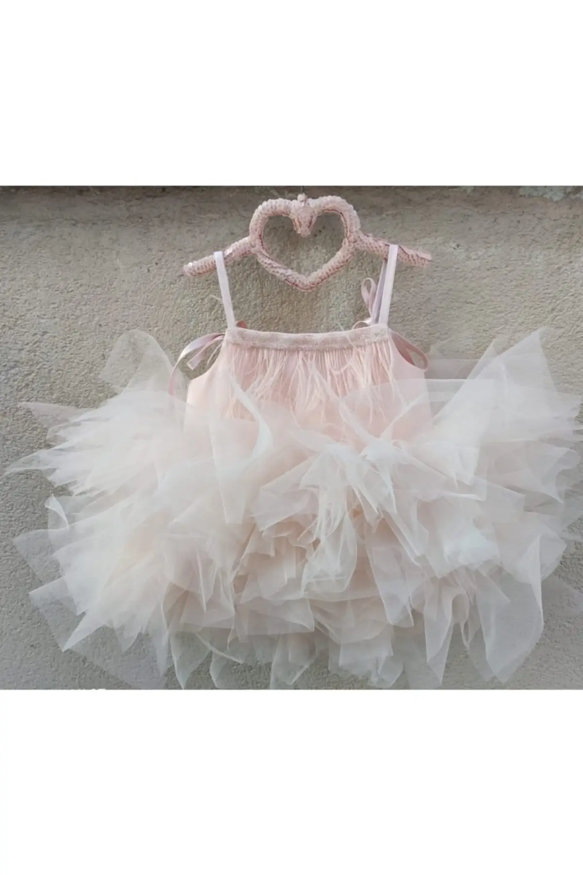 

Strappy Salmon Color Dress Tulle Comfort Midi Pink Zipper Design Lined Clothing