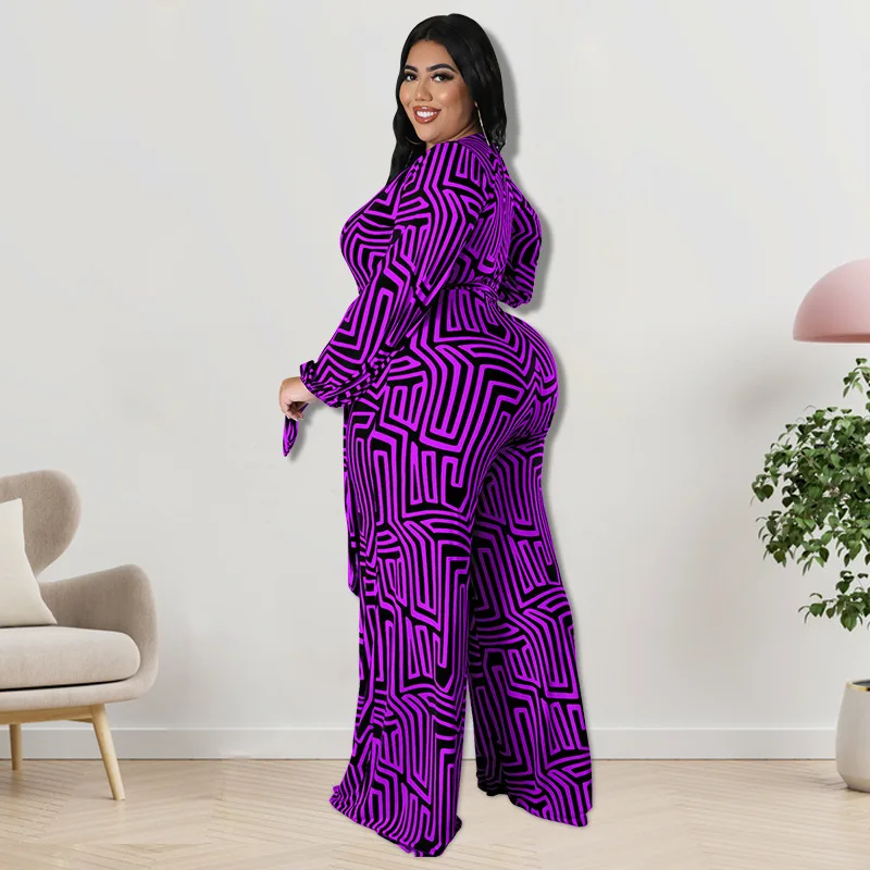 Plus Size Chic And Elegant Women Jumpsuit One Piece Outfit Winter Lady Outwear Designer Pant 2023 Spring Female Fashion Jumpsuit