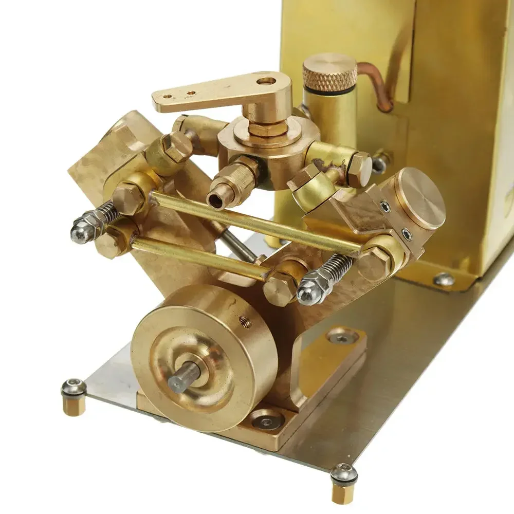 M2C Mini Twin Cylinder Marine Steam Engine with Steam Boiler Model Toy for Adults Gift