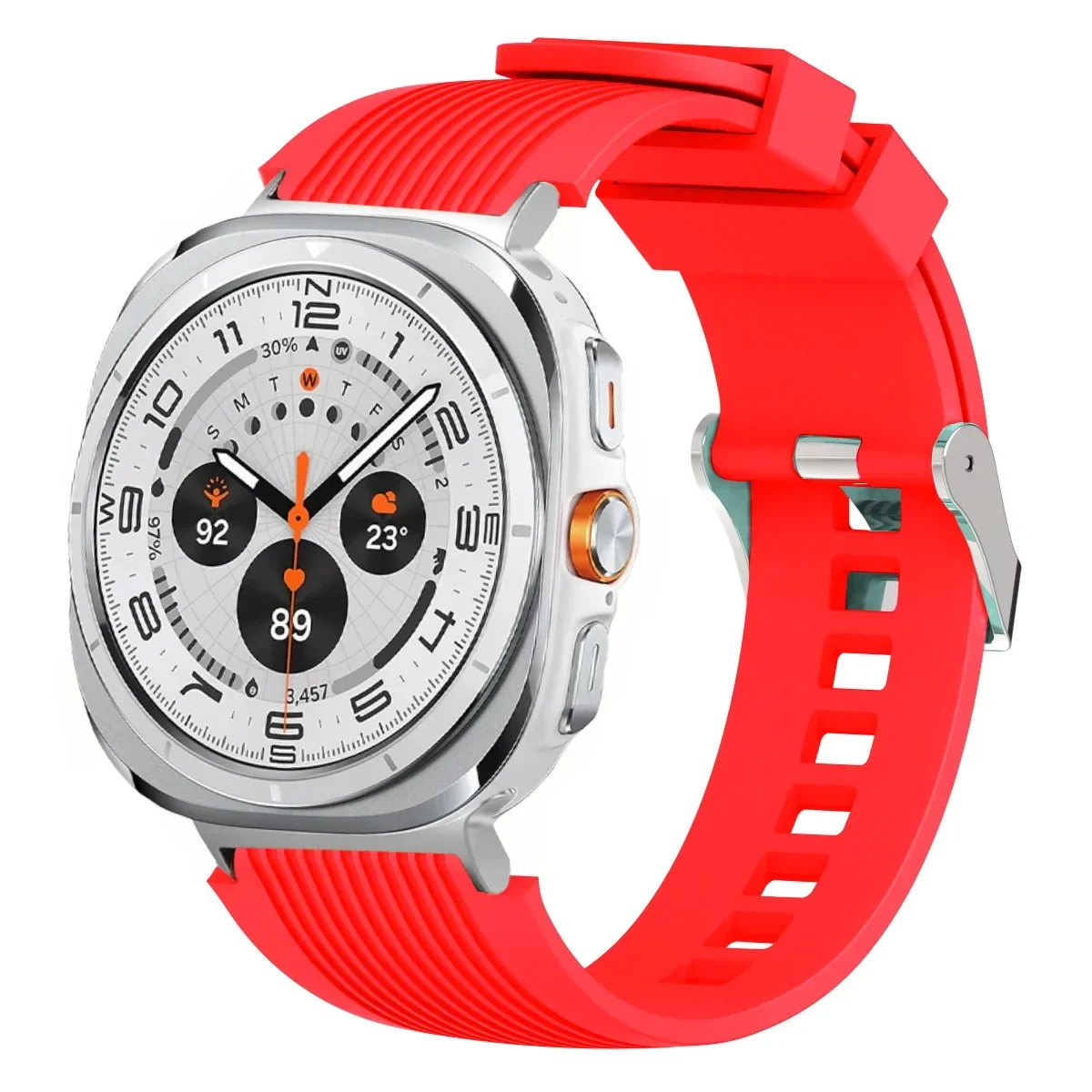 Stripe Texture Soft Silicone Watch Strap - Enhanced Replacement Wristband Accessory