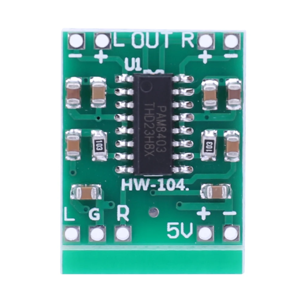 1-20PCS PAM8403 Audio Amplifier 2x3W DC2.5-5.5V Mini Digital Power Amplifier Board for Class D Stereo Amplifier Module 5V Power