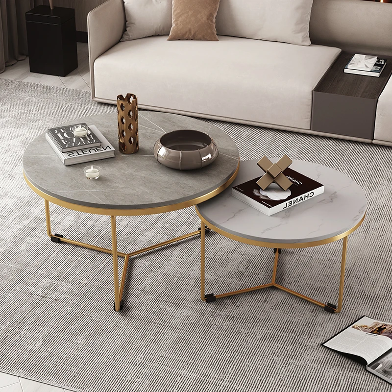 

Gold Coffee Side Table Japanese Marble Storage Modern Table Luxury Offices Muebles Para El Hogar Living Room Furniture