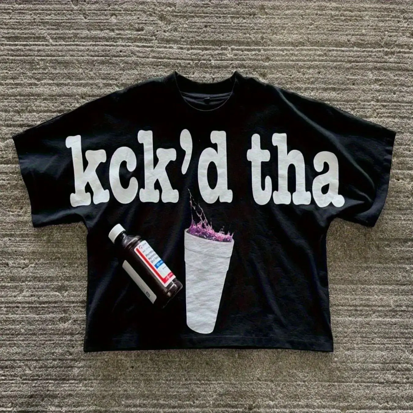 High Street Tops Hip Hop Y2K Schwarz Street Style Herren T-Shirt Retro Casual Loose Herren und Damen Streetwear