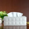 High Quality Leather Tissue Box Napkin Holder Paper Case Bathroom Tissue Box Cover Car Napkin Storage Modern Toilet Paper Box 3 1