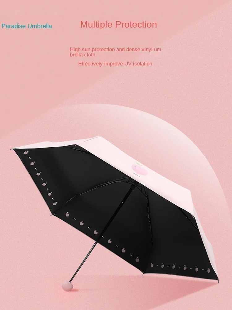 Ultra Light and Compact Pocket Capsule Umbrella Sun Protection Anti-UV Umbrella Folding Sun for Men