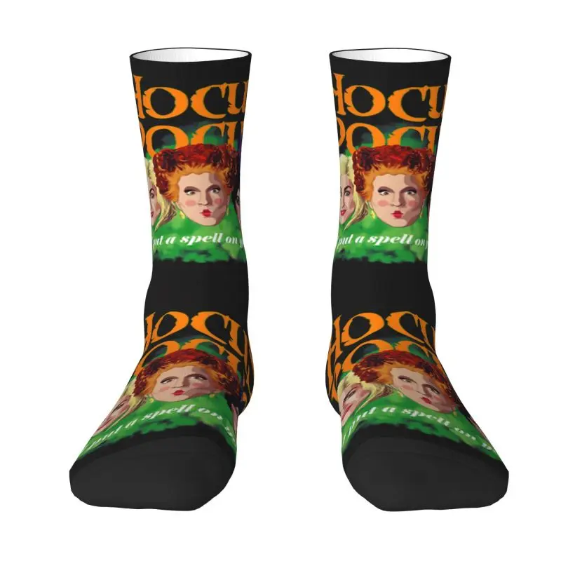 

Hocus Horror Movie Pocus Sanderson Sisters Mens Crew Socks Unisex Fun 3D Printing Halloween Witch Dress Socks