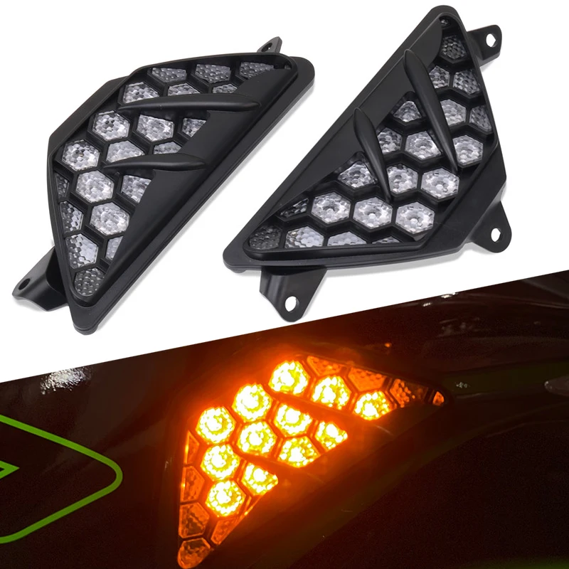 Nuevo NINJA ZX6R ZX-6R ZX636 luces LED de señal de giro delantera para Ninja650 Ninja1000 NINJA1000SX Z1000SX