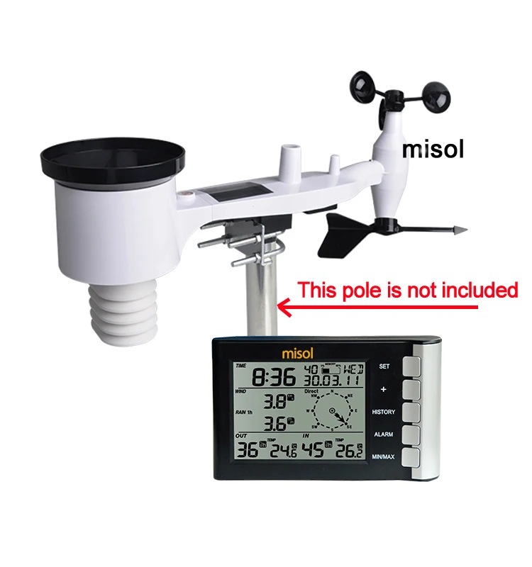 MISOL / professional weather station wind speed wind direction