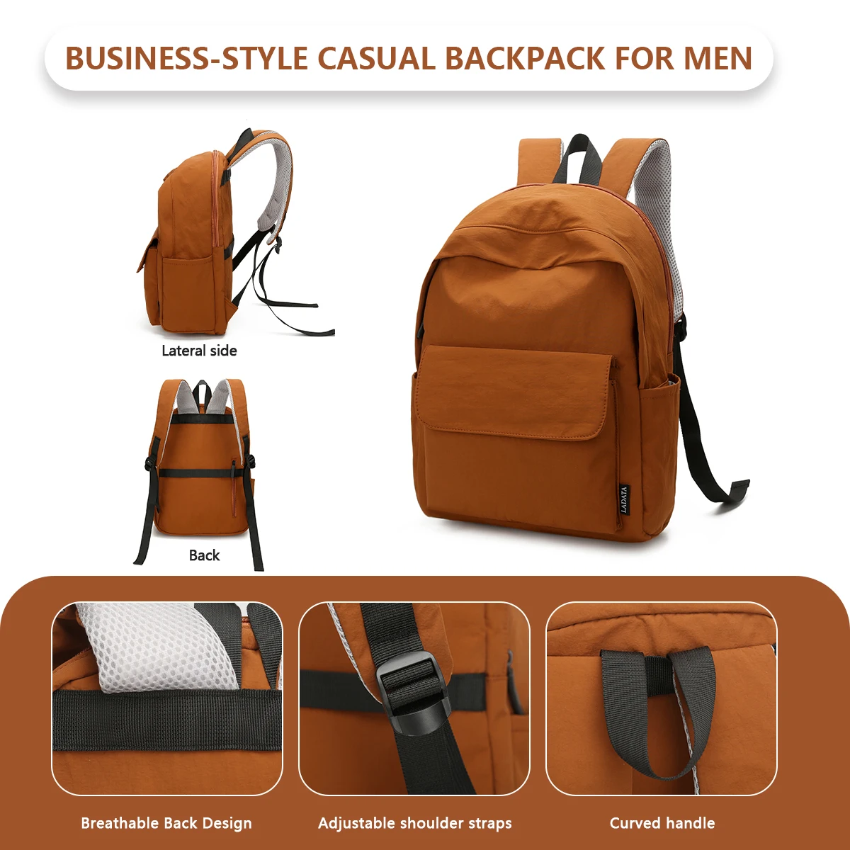 School Bag Large Capacity Computer Bag Sports Travel College Student Backpack Girls Junior High School High School Student Backpack Mountaineering Bag Simple Class Casual