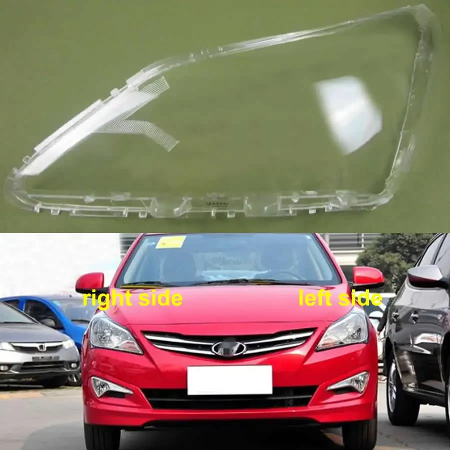 

Прозрачный чехол для передней фары Hyundai Verna Solaris 2014 2015 2016, маска для передней фары из плексигласа, замена оригинального абажура