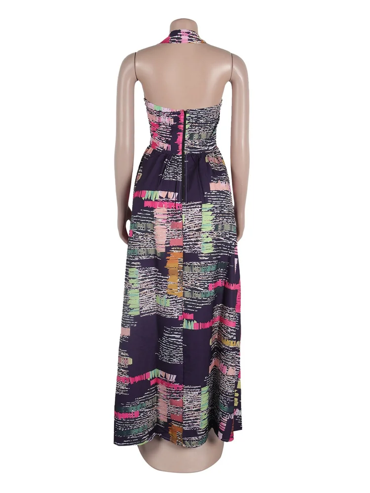 Wmstar Dresses for Women Elegant Print Sexy Party Slip Striped Maxi Dress New in Summer Clothes Wholesale Dropshipping 2024