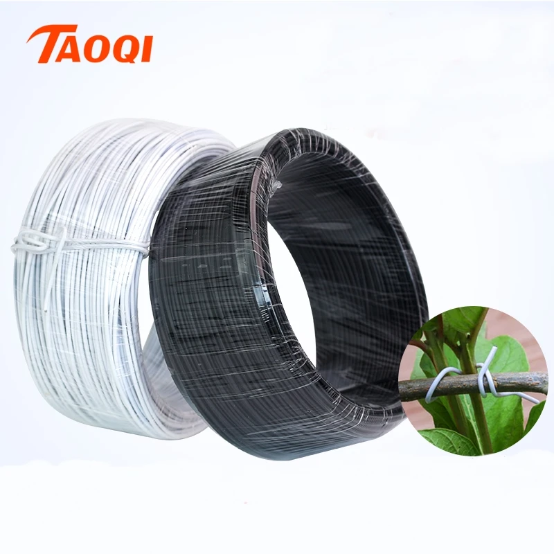 1 ม้วนพลาสติกเคลือบลวดเหล็ก Twist TIES CABLE Organizer โรงงาน Vines Line Management 0.55/0.75 มม./แบนประเภทห่อสี 1