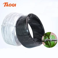 1 ม้วนพลาสติกเคลือบลวดเหล็ก Twist TIES CABLE Organizer โรงงาน Vines Line Management 0.55/0.75 มม./แบนประเภทห่อสี 1