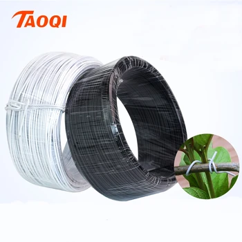 1 ม้วนพลาสติกเคลือบลวดเหล็ก Twist TIES CABLE Organizer โรงงาน Vines Line Management 0.55/0.75 มม./แบนประเภทห่อสี 1