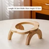 Cat Food Bowl with Wood Holder Stand Flower Shaped Ceramic Food Dish Water Bowl Cat Feeding Drinking Plates Multi Color 4