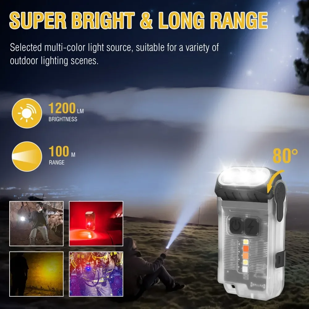 Rechargeable EDC Keychain Light 2