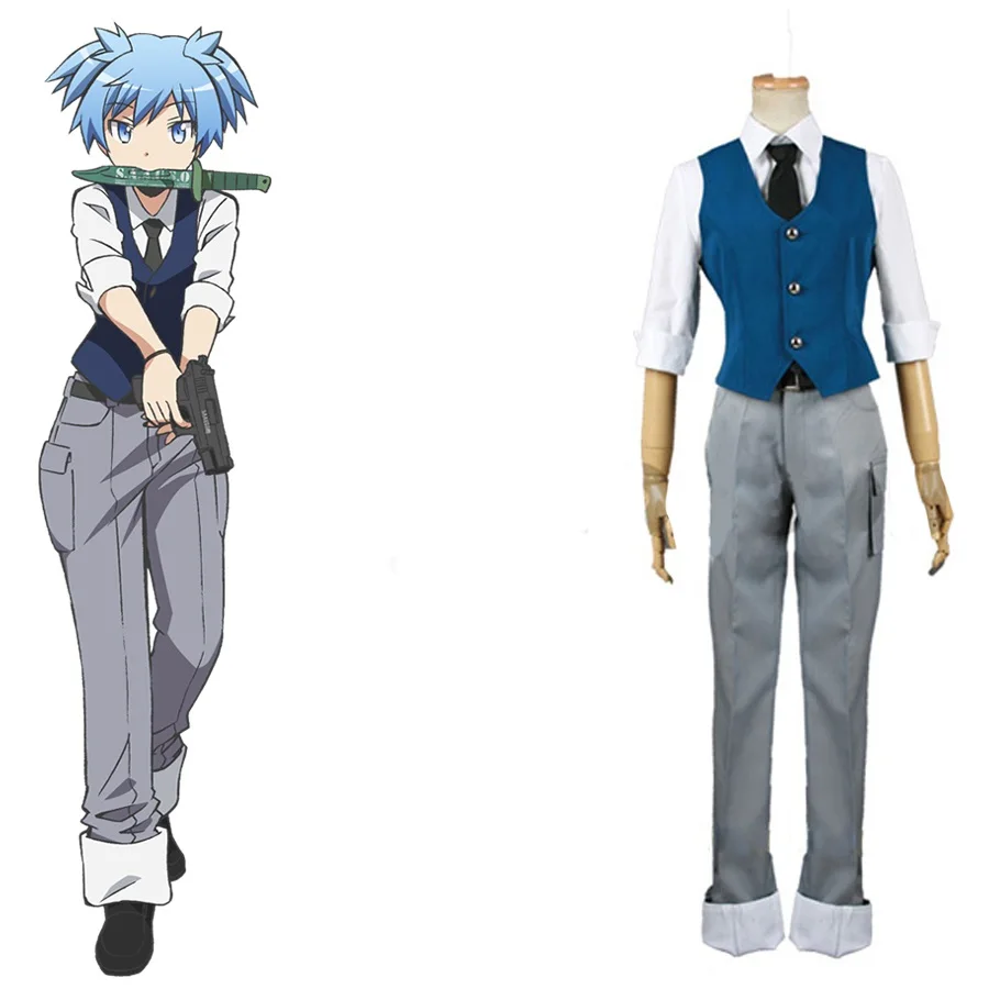 

Unisex Anime Cos Assassination Classroom Shiota Nagisa Cosplay Costumes Outfit Halloween Christmas Uniform Suits