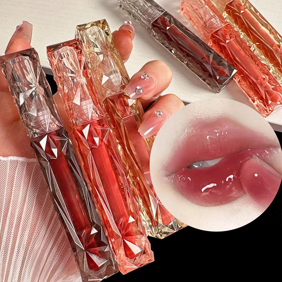 Lip Makeup Long-lasting Moisturizing Easy Halo-dyeing Waterproof Mirror Water Glass Lip Gloss Transparent Color Cosmetics